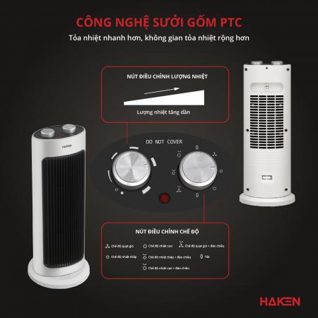 Quạt sưởi gốm HAKEN Model HK-QS28