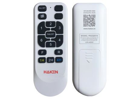 Điều khiển cầm tay quạt trần HAKEN Model PKGQ0013