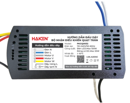 Bộ nhận quạt trần HAKEN quạt trần HK-QT01 MỚI PKGQ0032