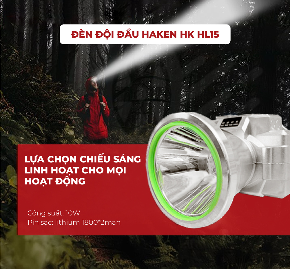 ĐÈN ĐỘI ĐẦU HAKEN HK HL15 LỰA CHỌN CHIẾU SÁNG LINH HOẠT CHO MỌI HOẠT ĐỘNG