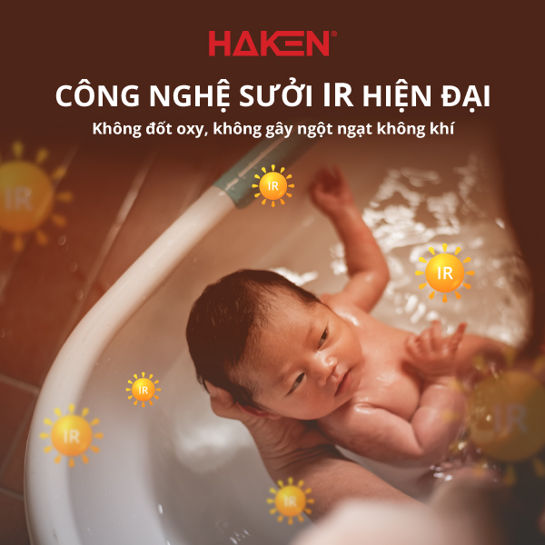 Đèn Sưởi Nhà Tắm HAKEN DS02: Công Nghệ IR Hiện Đại, Sưởi Ấm Tức Thì & An Toàn Tuyệt Đối