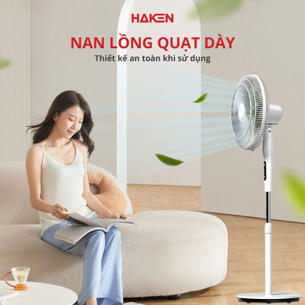 Quạt Cây HAKEN QC19: Giải Pháp Làm Mát Siêu Êm Cho Giấc Ngủ Con Yêu Về Sáng